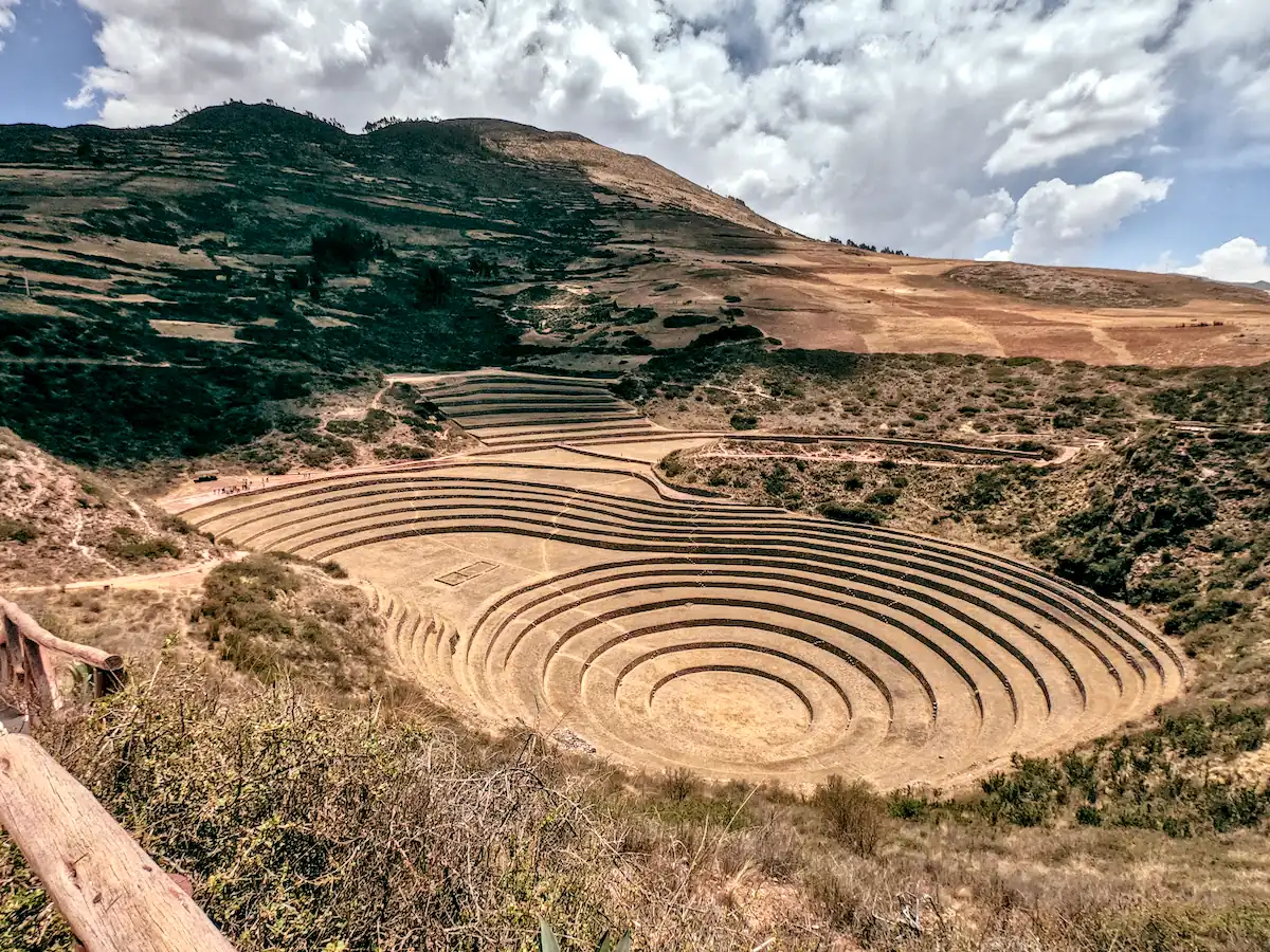The Distinct Circular Agricultural Terraces Of Moray From Above