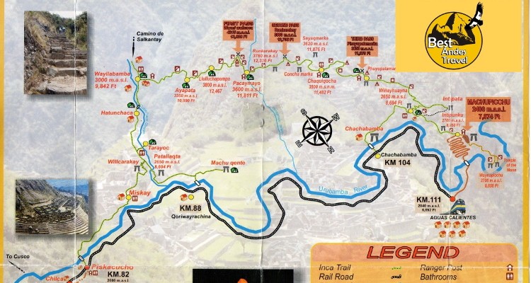 Inca Trail To Machu Picchu Map