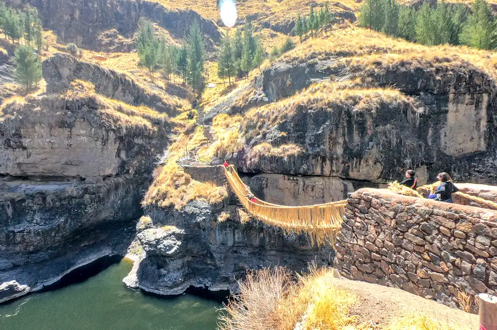 Inca Bridge In Peru